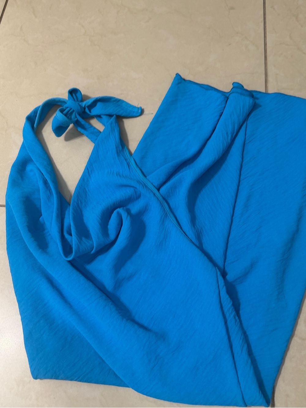 See You Monday Bright Turquoise Halter Romper
